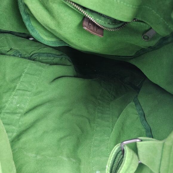 Vintage GAP Tote Bag Y2K Green Canvas Shoulder Crossbody Adjustable Carryall - Picture 8 of 9